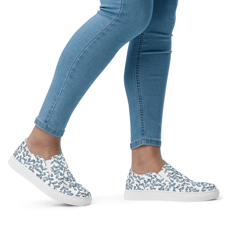 Zigzag - Inspired By Harry Styles - Sustainably Made Women’s slip-on canvas shoes main image 1