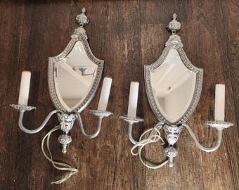 20th Century Lighting Inc Arlington #1107 Mirrored Lighted Wall Sconces 17.5"