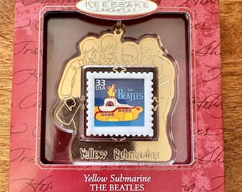 Ozdoba świąteczna Hallmark Yellow Submarine z 1999 roku z wizerunkiem Beatlesów