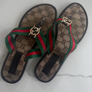 靴 Vintage Gucci Sandals 7 1/2B Vintage Gucci Sandals - Etsy