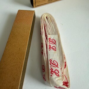 Initials D L - Vintage French Monogram Labels in Original Box | Initiales Tissées Grand Teint Linen Marking Labels | French Haberdashery image 6