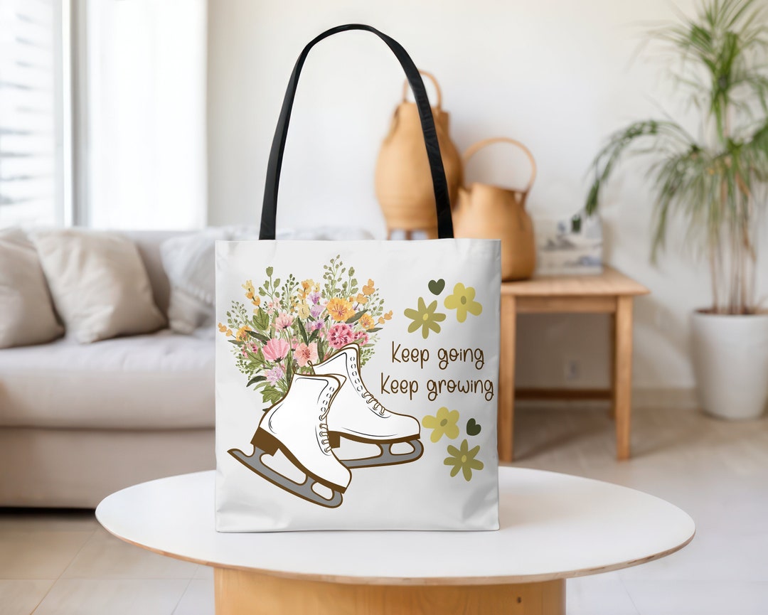 Ice Skating Tote Bag, Figure Skating Tote Bag, Tote Bag for Figure