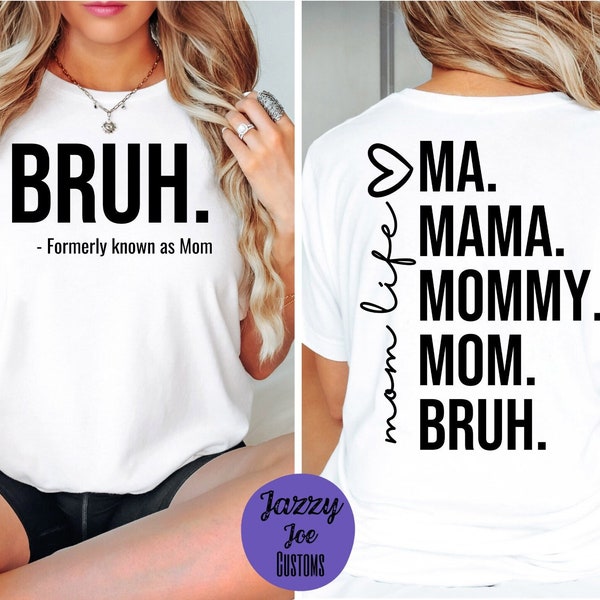 Ma. Mama. Mommy. Mom. Bruh. Mom Life. Formerly Known as Mom svg/png/jpg - Funny - Digital File - Instant Download - Cricut - Silhouette