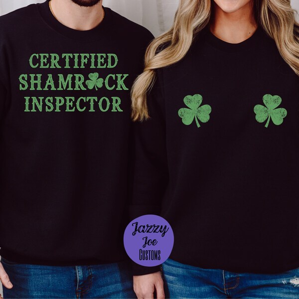 Certified Shamrock Inspector png/jpg - Adult Humor - St. Paddy's Day - Couples Shirts -  Sublimation - Digital File - Cricut - Silhouette