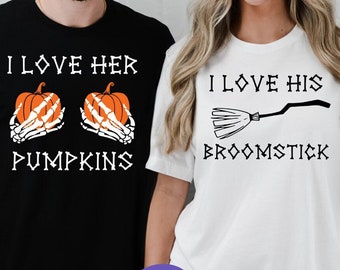 I Like Her Pumpkins / I Like His Broomstick svg/png/jpg - Couples Humor - Halloween - Adult humor -  Digital File - Cricut - Silhouette