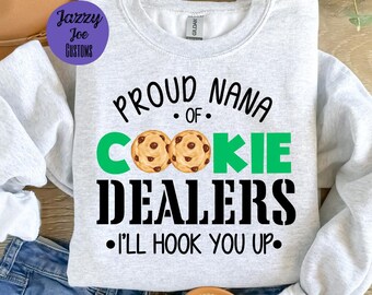 Proud Nana of Cookie Dealers - Black Version png/jpg - Funny - Instant Download - Digital File - Sublimation - Print and cut file - Cricut