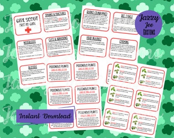Girl Scouts First Aid and Poisonous Plant Guide 8.5"x11" PDF - First Aid Kit - Brownie First Aid Badge - Instant Download - Digital File