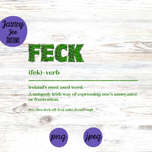 FECK Definition Png/jpg - Humor - St. Paddy's Day - Drinking - Irish ...