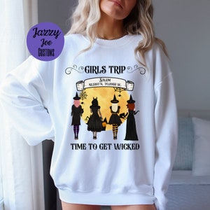 Girls Trip Time to Get Wicked Salem Massachusetts png/jpg - Witches - Halloween - Spooky - Haunts - Digital File - Cricut - Silhouette
