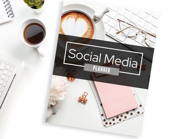 Social Media Content Planner, Includes Password Tracker, Blog Post Planner and Business Planner Printables | 24 Social Media Tracker Pages