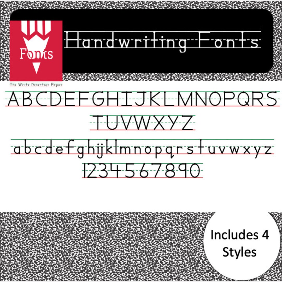 The Write Direction Paper™ Fonts the Original Colored - Etsy