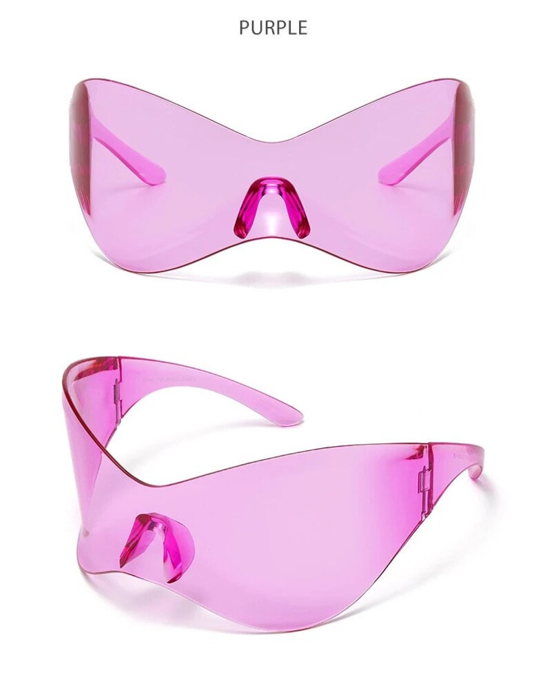Big Futuristic Sunglasses / Y2K Fashion Womens Shades Etsy