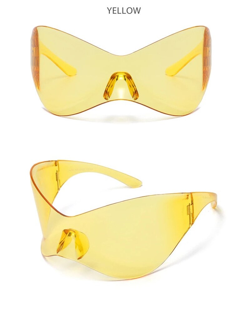 Big Futuristic Sunglasses / Y2K Fashion Womens Shades Etsy