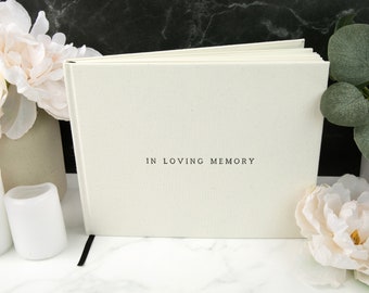 Memorial Guest Book and Funeral Guest Book for Celebration of Life - In Loving Memory Registry Book- Funeral Sign in Book