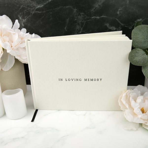 Memorial Guest Book and Funeral Guest Book for Celebration of Life - In Loving Memory Registry Book- Funeral Sign in Book
