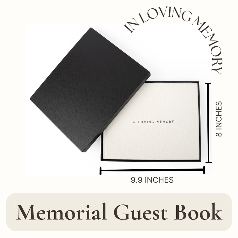 Livre d'or commémoratif et livre d'or pour les funérailles pour une célébration de la vie Livre d'enregistrement In Loving Memory Livre de connexion pour les funérailles image 3