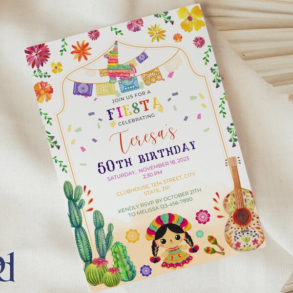 Mexican Theme Spanish Invitation Template Etsy Mexican Theme Spanish Invitation Template Etsy