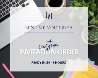 Custom Digital Invitation: Personalized Editable Template (Digital Download) - Delivery in 24-48 hours