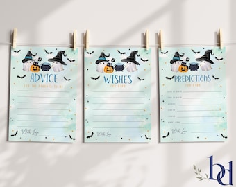 Little Boo Baby Predictions template, Printable & Editable Halloween Baby Shower Games, Spooky Baby Shower, Digital Download