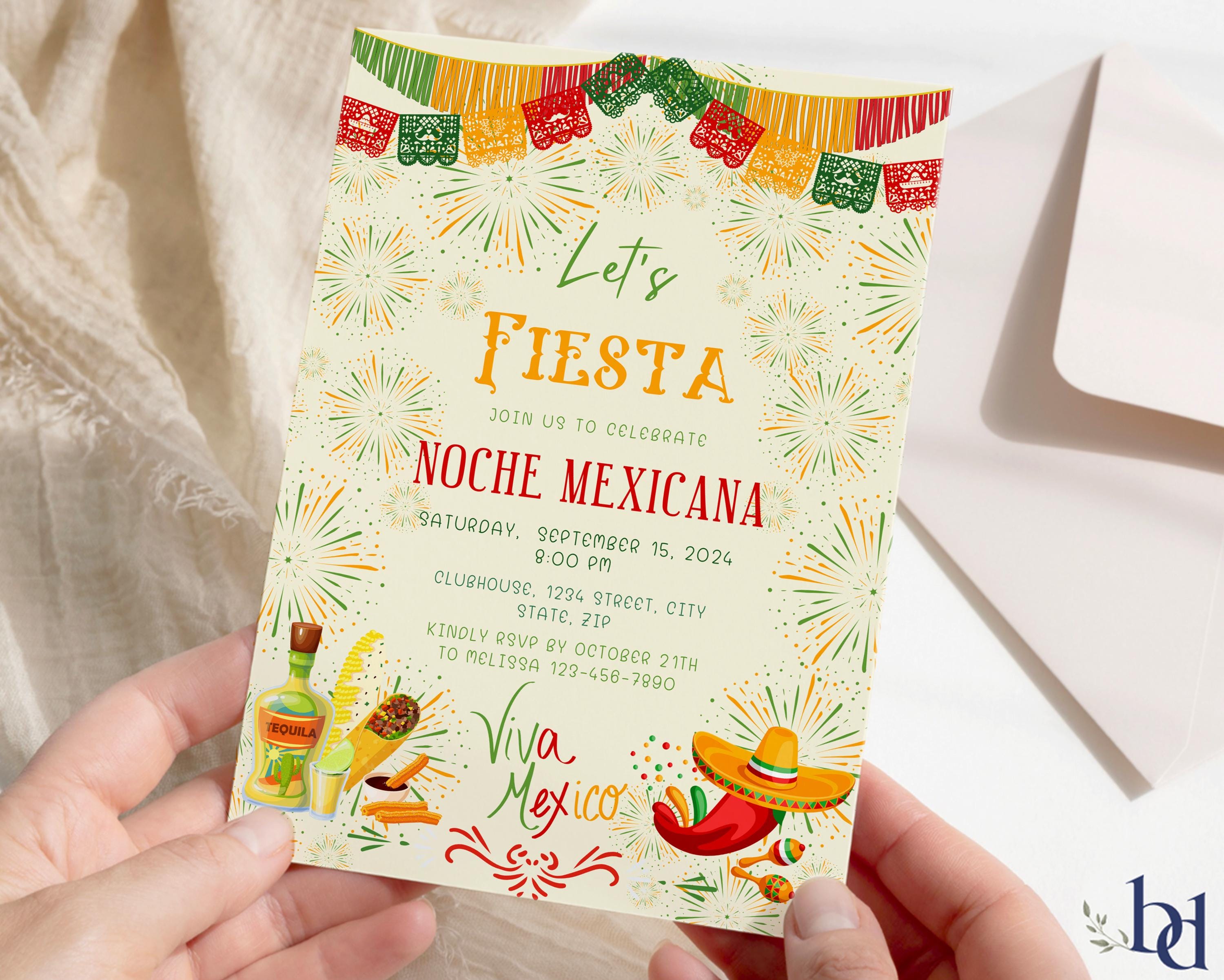 Editable Lest Fiesta Invitation Template, Mexican National Holiday ...