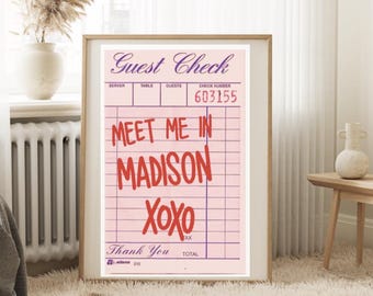 Meet Me in Madison Print: University of Wisconsin Dorm Decor (Digital Download