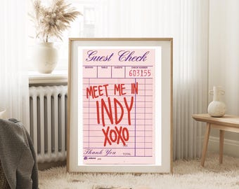 Indiana University Print: "Meet Me in Indy" Dorm Art (Digital Download)