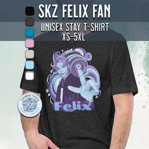 SKZ Felix Fan - Stay Unisex t-shirt - Women/Men - XS, S, M, L, XL, 2XL, 3XL, 4XL, 5XL - Cotton & Polyester - Stray Kids - K-Pop