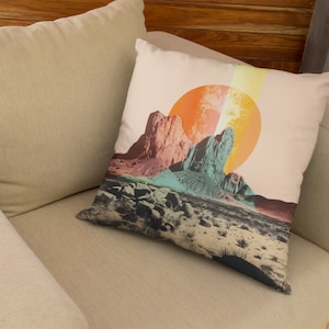 Desert Inspired Vintage Boho Oasis Throw Pillow & Pillow Cover