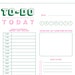 Digital Daily Planner, Downloadable Daily to Do List, One Page Reusable ...