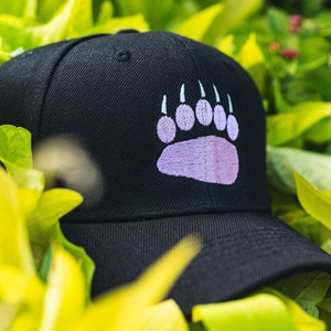 Embroidered bearpaw cap, embroidered baseball cap, embroidered bearpaw hat, Bear-paw hat, paw-print cap, embroidered dad hat, baseball hat,
