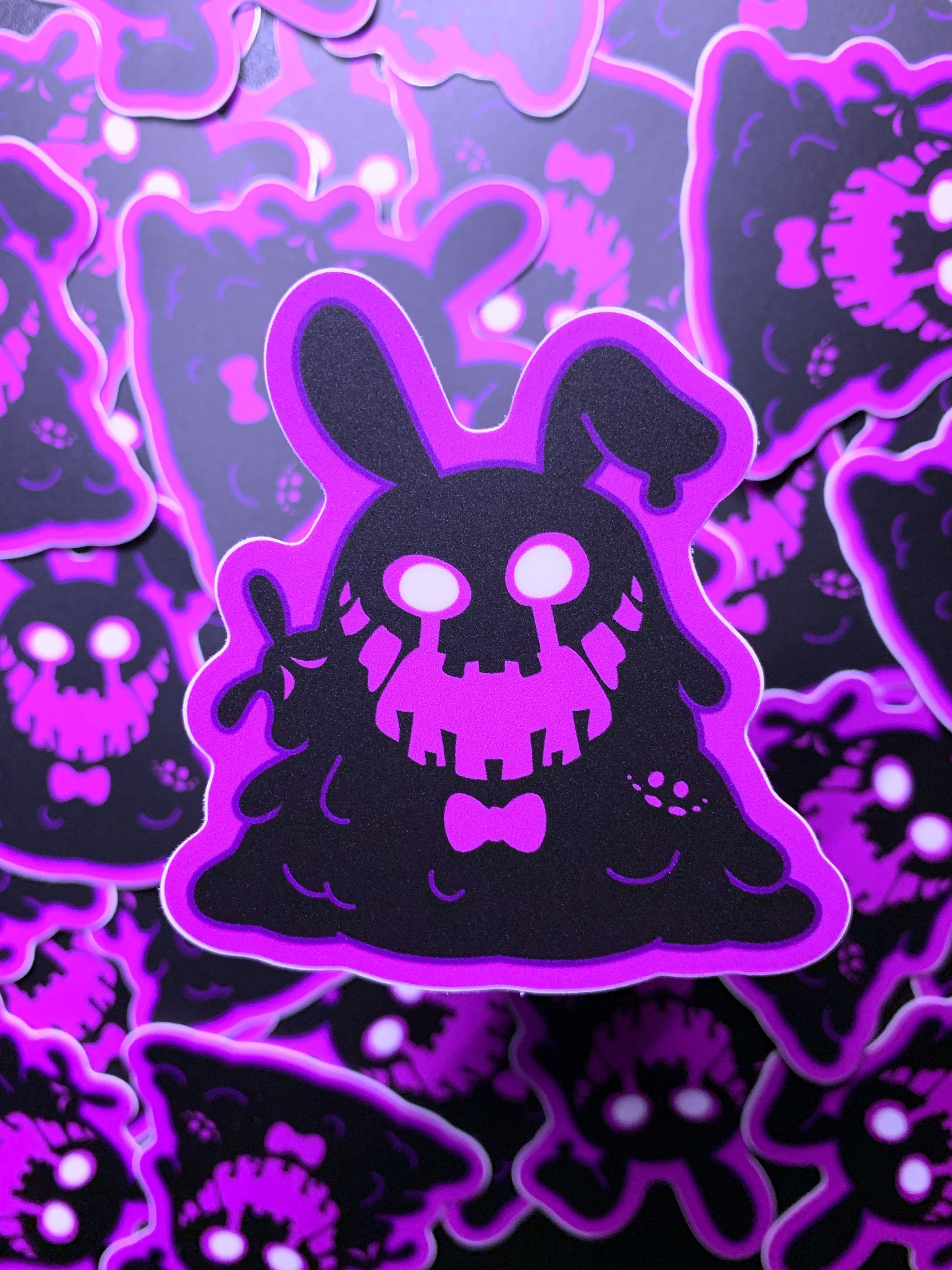 Glitchtrap fnaf vr princess quest black background  Sticker for