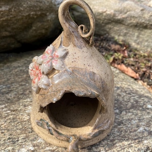 Handmade Ceramic Birdhouse – Wheel-Thrown Pottery, Whimsical Garden Décor