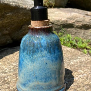 Pottery Soap Bottle Dispenser, 9 Ounce, Lotion Dispenser, Soap Pump, Lotion Pump, Ceramic Soap Dispenser, Bathroom Decor, Soap Dispenser