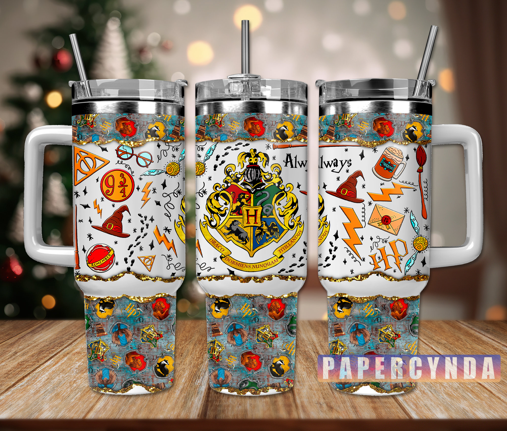 Harry Potter 40oz Stanley Dupe Full wrap Top and Bottom – SW Design Concepts