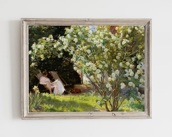 Rosen c. 1883 | Peder Kroyer Wandkunst | Vintage Rosen Garten Wand Kunst | Blumenlandschaft Wandkunst | Neutrale Wandkunst | Fine Art Druck