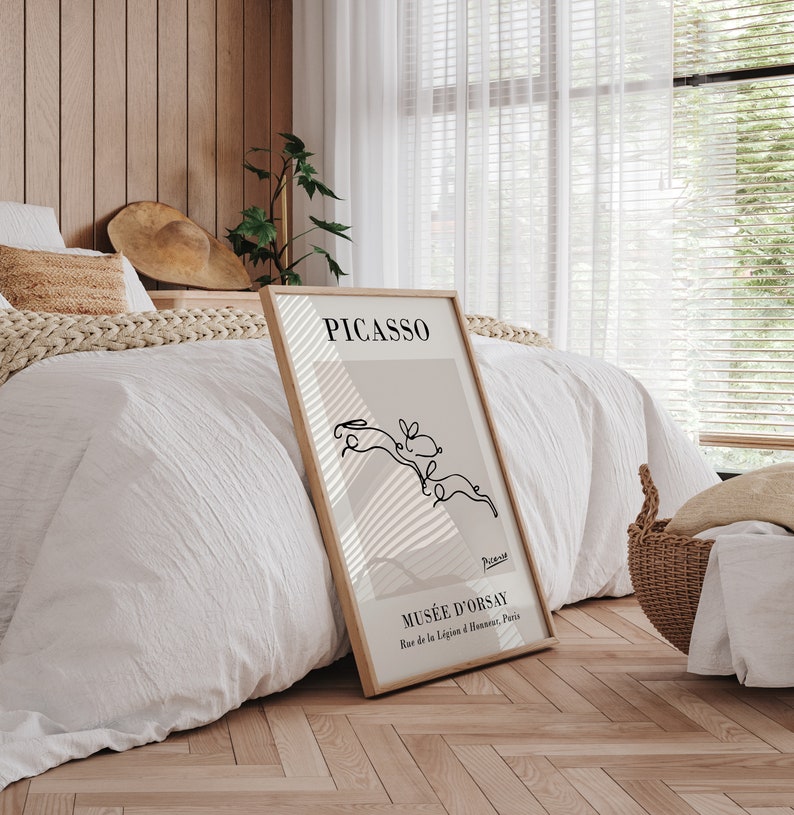 Pablo Picasso Poster Pablo Picasso Wall Art Neutral Home Decor Beige ...