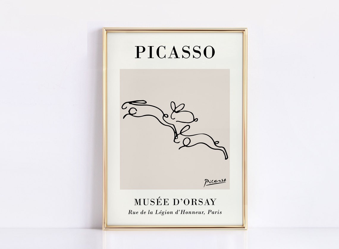 Pablo Picasso Poster Pablo Picasso Wall Art Neutral Home Decor Beige ...