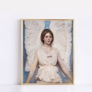 Angel c. 1887 | Abbott Handerson Thayer Wall Art | Vintage Ethereal Wall Art | Spiritual Paintings | Heavenly Home Decor | Fine Art Academia