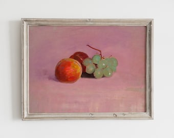 Naturaleza muerta con frutas c. 1905 / Arte mural de Odilon Redon / Arte mural vintage de frutas / Arte mural de uvas / Arte mural colorido / Láminas de bellas artes