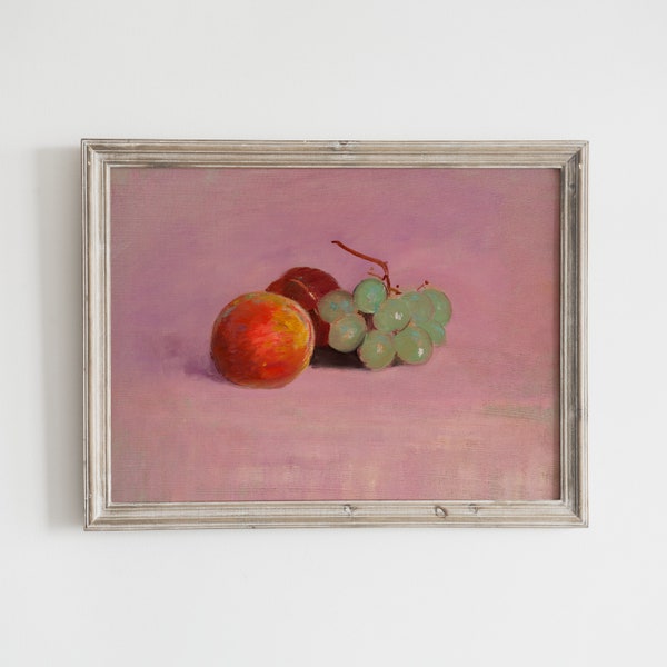 Still Life with Fruit c. 1905 | Odilon Redon Wall Art | Vintage Fruit Wall Art | Grapes Wall Art | Colorful Wall Art | Fine Art Prints