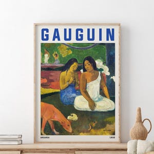 Gauguin Poster | Paul Gauguin Wall Art | Vintage Ocean Poster | Eclectic Home Decor | Arearea Painting | Fine Art Poster