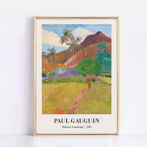 Gauguin Poster | Paul Gauguin Wall Art | Vintage Ocean Poster | Eclectic Home Decor | Tahitian Landscape Painting | Fine Art Poster