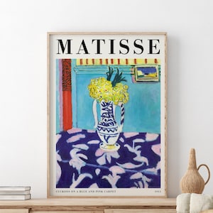 Cartel de Henri Matisse / Arte de pared de Matisse / Decoración colorida del hogar / Impresiones artísticas / Naturaleza muerta de pintura de florero / Cartel de bellas artes