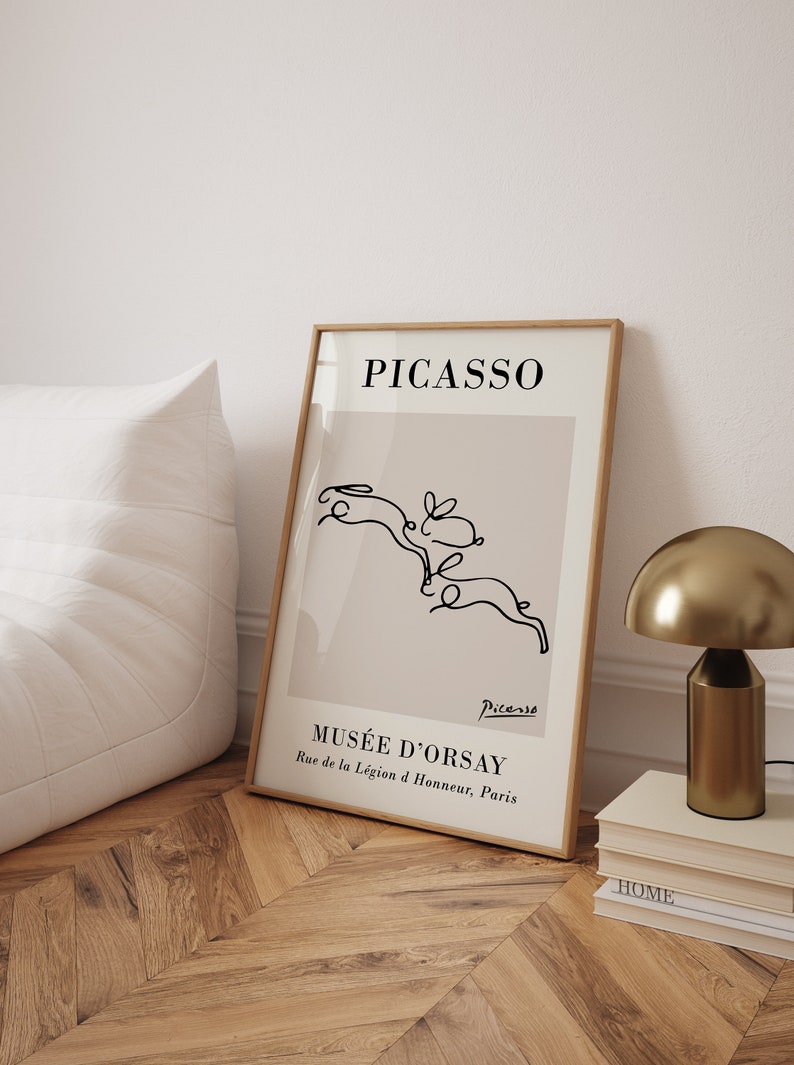 Pablo Picasso Poster Pablo Picasso Wall Art Neutral Home Decor Beige ...