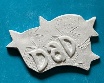 Dad Plaster Craft Piece, Party Activity, Ready to Paint, Party Favors, Dad, Crafts, Painting Party, first love, Father, Daddy, Hero