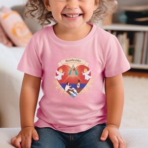 Bendecida Tee, Blessed, Toddler, Girl Short Sleeve Tee, Our Lady of Charity, Virgen de La Caridad del Cobre, Cuban, Religious, Gift