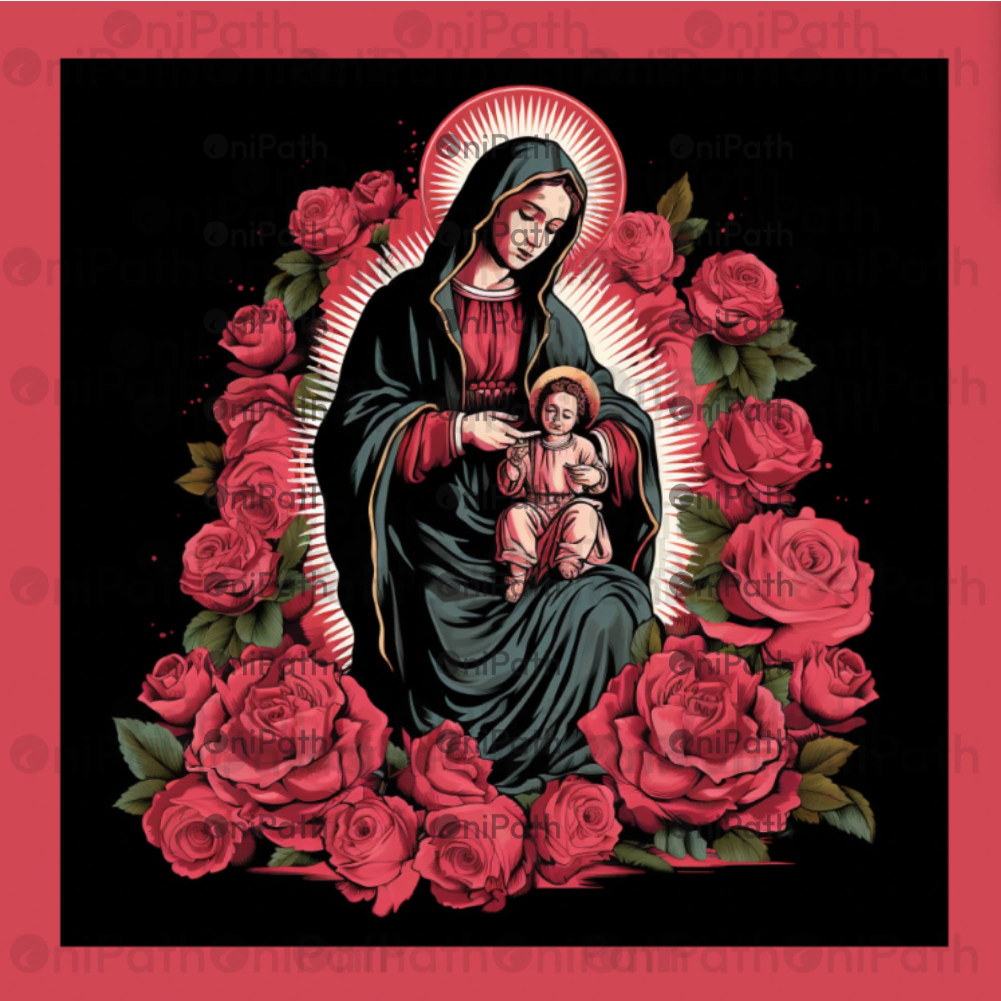 Red Roses for Our Blessed Mother Virgin Mary Real Silk or Polyester ...