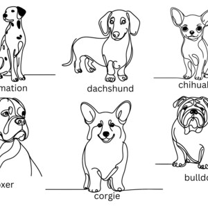 Dog Line Art SVG