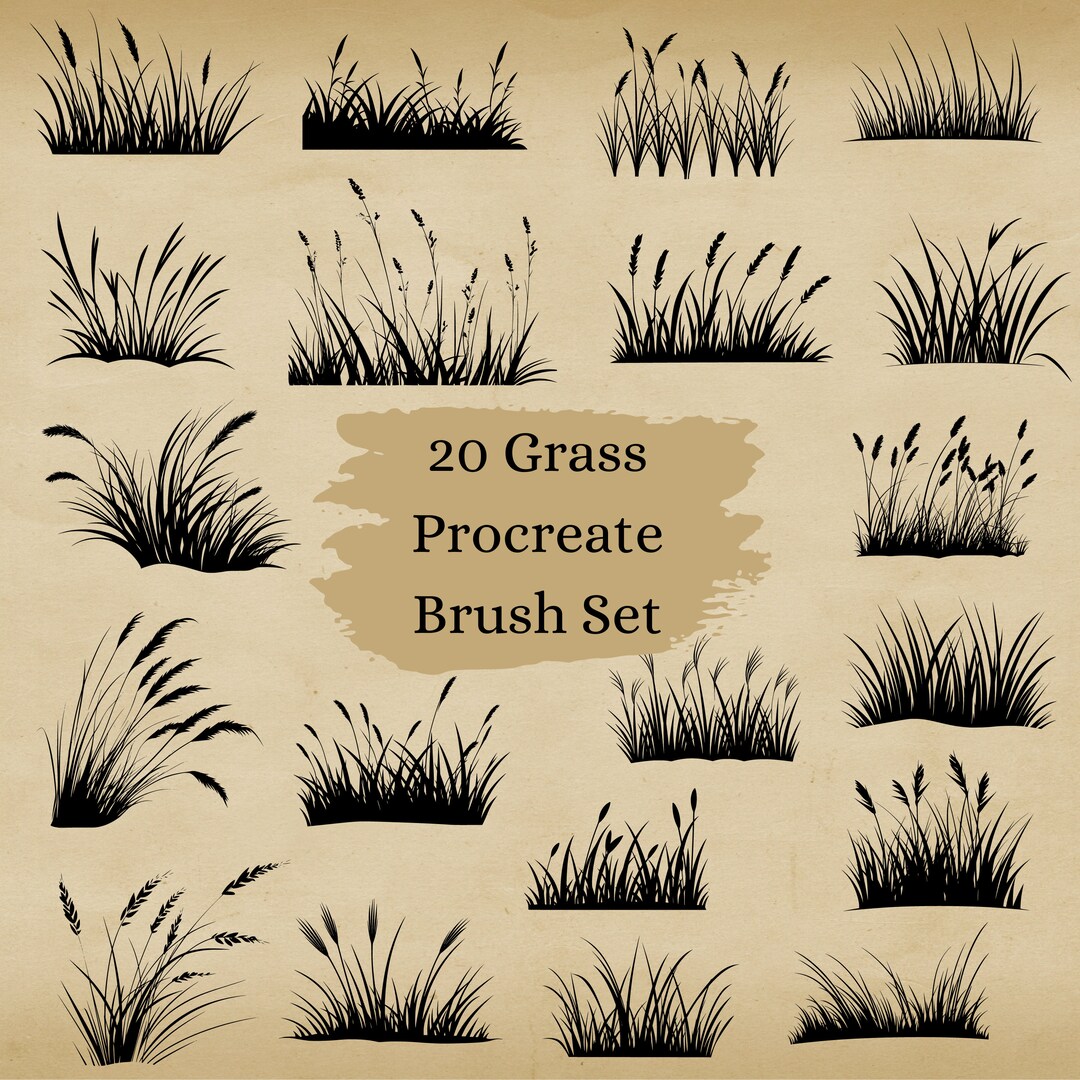 Lush Meadow Procreate Brush Set, 20 Highquality Grass Brushes for Digital Art Etsy UK