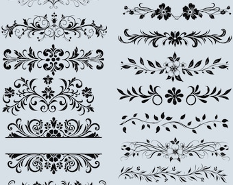 Ornate Floral Borders SVG Bundle: Elegant Frames, Cut Files (Digital Download)